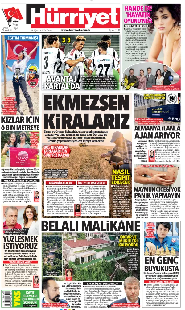 Read full digital edition of Hurriyet Print Edition newspaper from Turkey