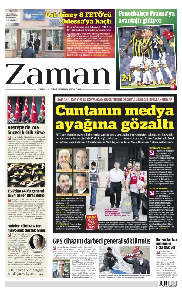 Read full digital edition of Zaman newspaper from Turkey