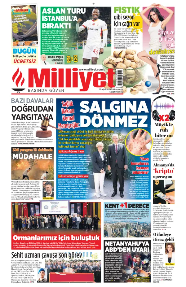 Read full digital edition of Milliyet newspaper from Turkey