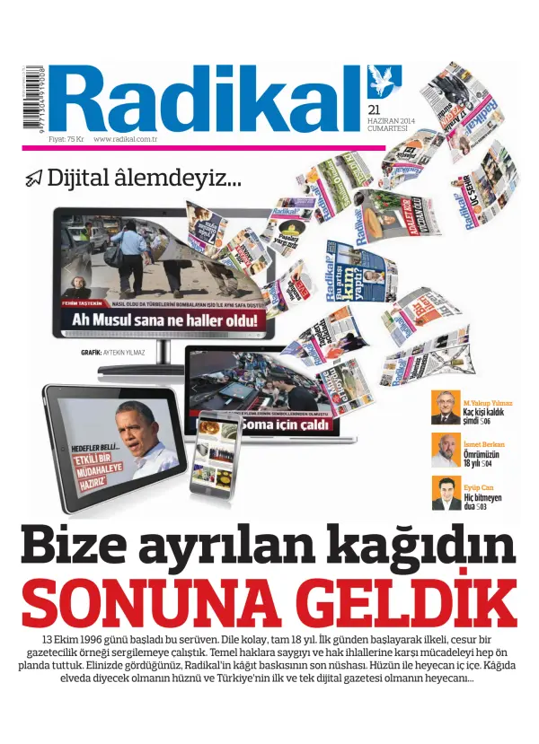 Read full digital edition of Radikal newspaper from Turkey