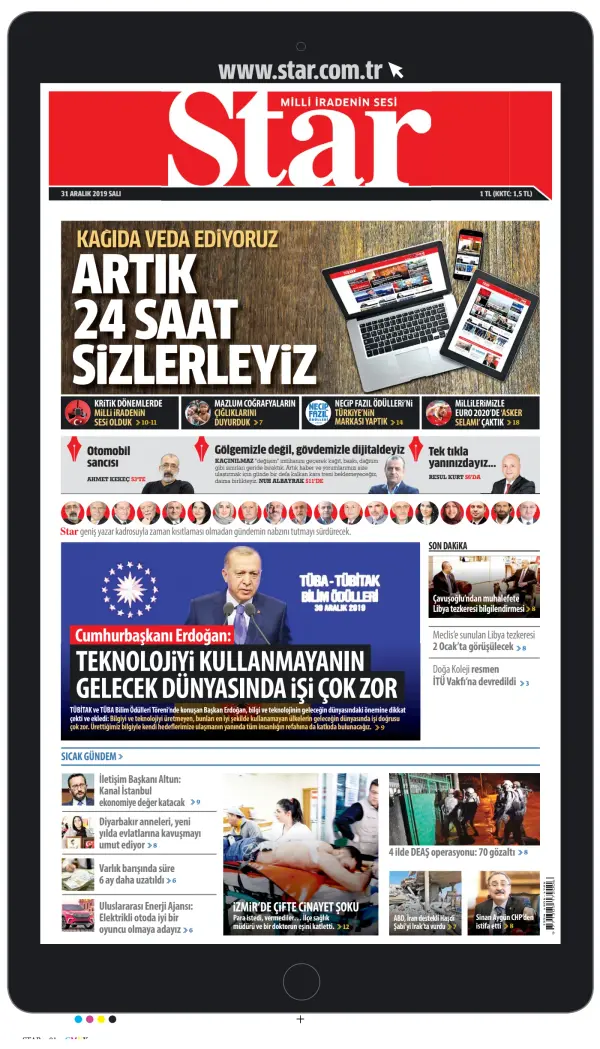 Read full digital edition of The Star (Turkey) newspaper from Turkey