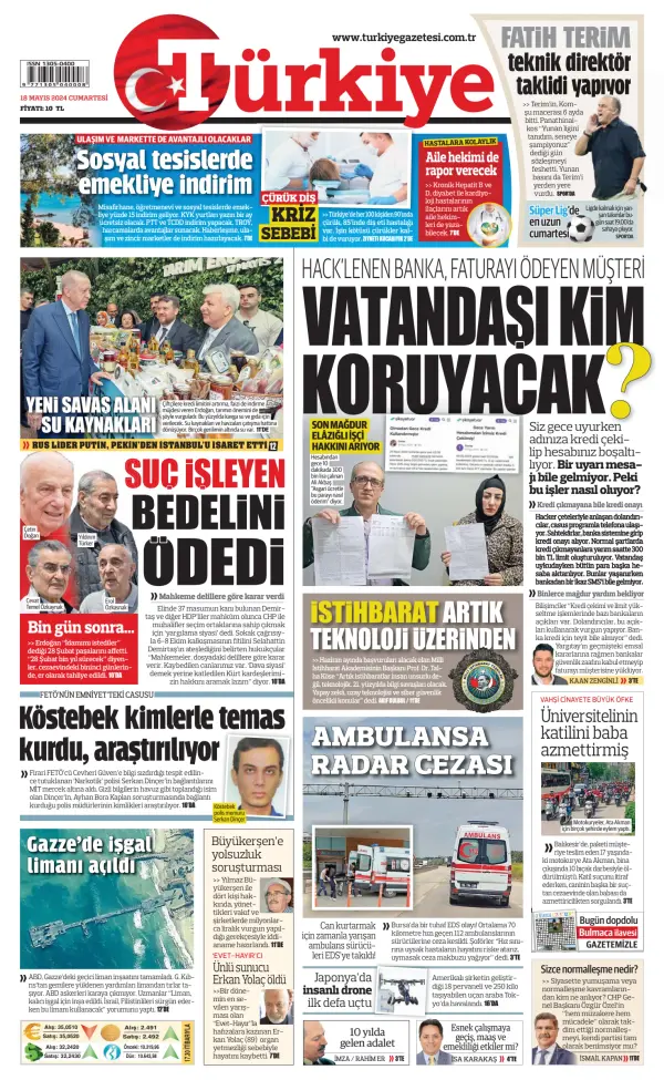 Read full digital edition of Turkiye newspaper from Turkey