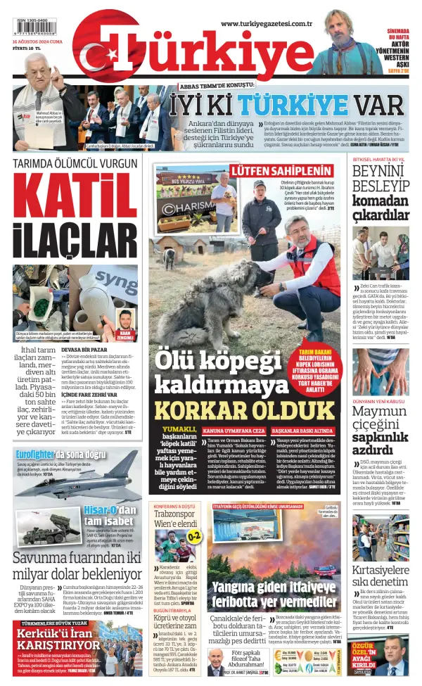 Read full digital edition of Turkiye newspaper from Turkey