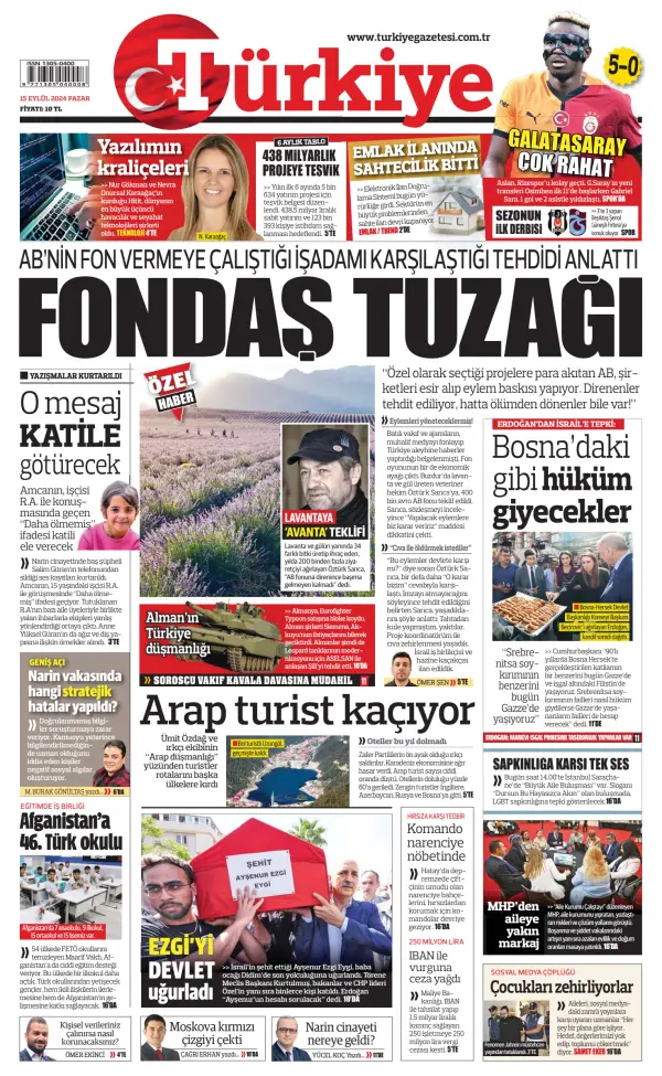 Read full digital edition of Turkiye newspaper from Turkey