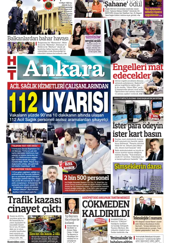 Read full digital edition of HT Ankara newspaper from Turkey