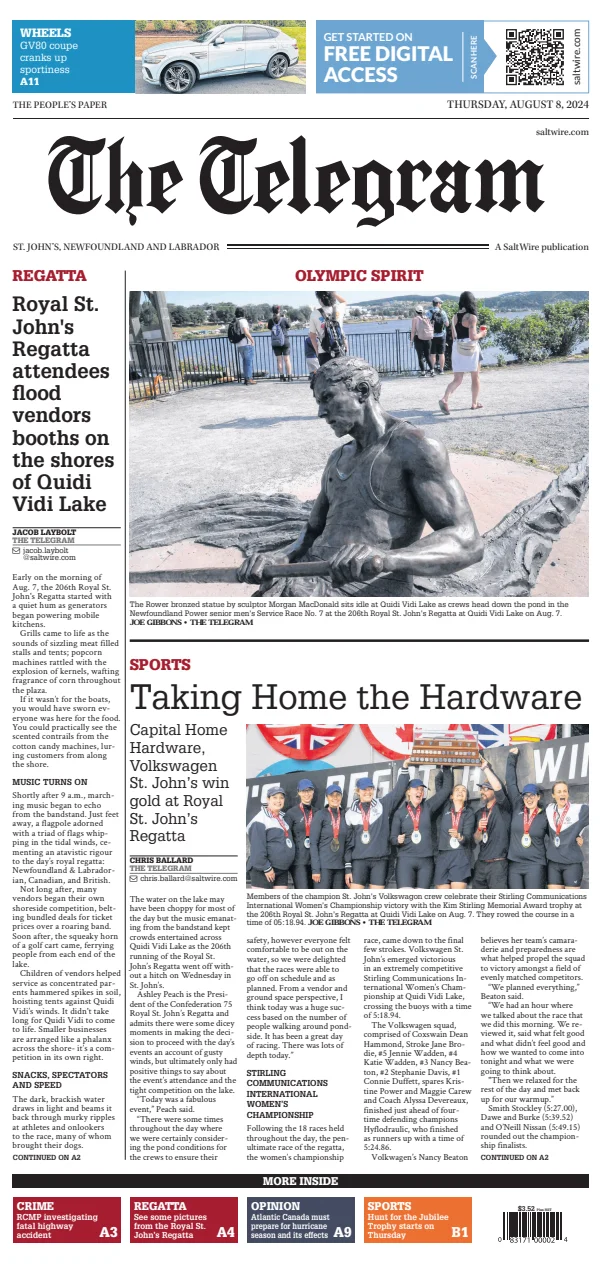 Read full digital edition of The Telegram (St. John's) newspaper from Canada