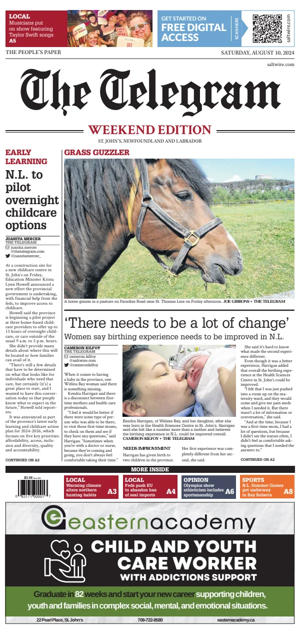 Read full digital edition of The Telegram (St. John's) newspaper from Canada