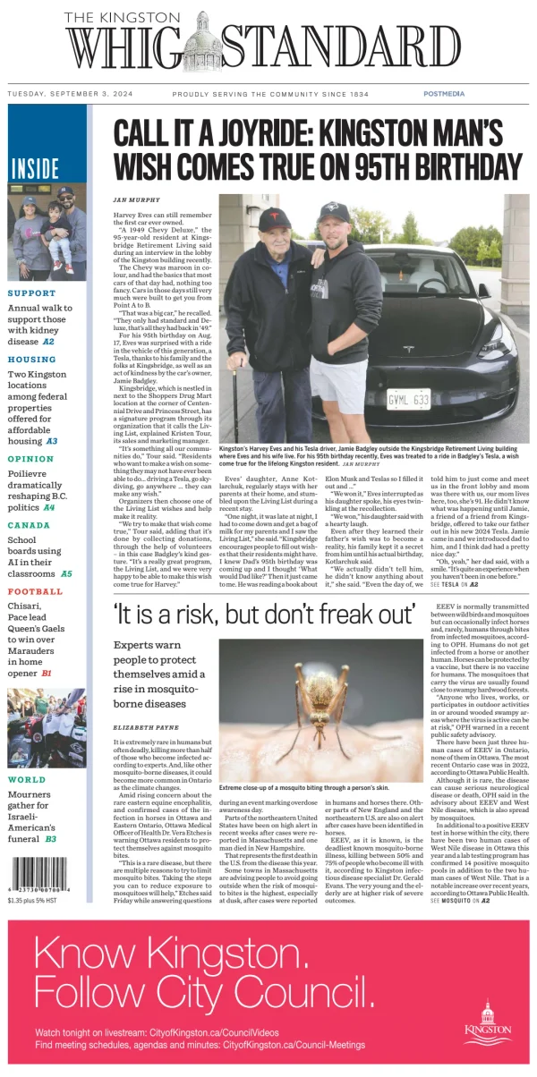 Read full digital edition of Kingston Whig-Standard newspaper from Canada