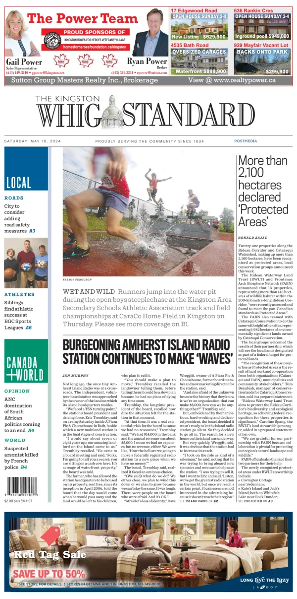 Read full digital edition of Kingston Whig-Standard newspaper from Canada