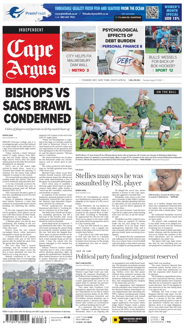 Read full digital edition of Cape Argus newspaper from South Africa