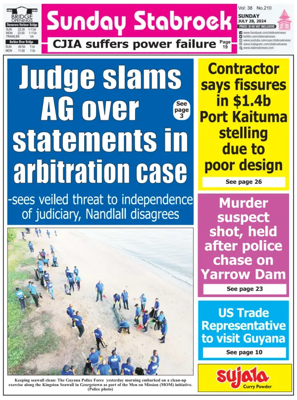 Read full digital edition of Stabroek News Sunday newspaper from Guyana