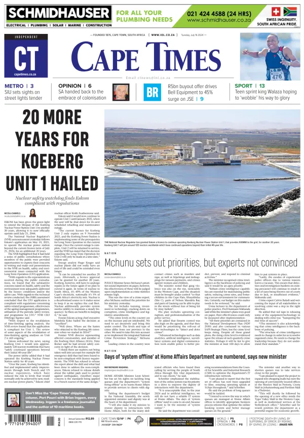 Read full digital edition of Cape Times newspaper from South Africa