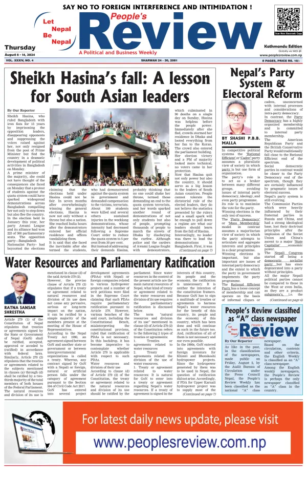 Read full digital edition of People's Review newspaper from Nepal