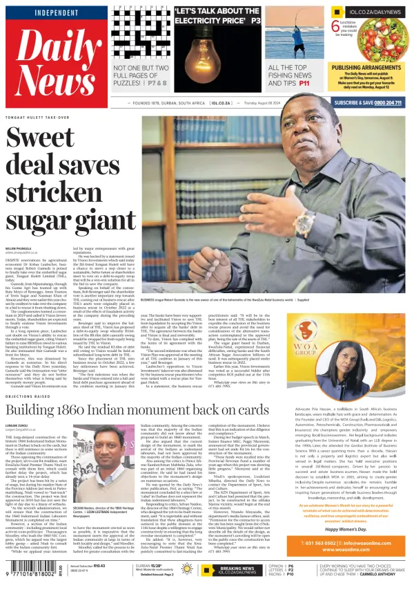 Read full digital edition of Daily News (Durban) newspaper from South Africa