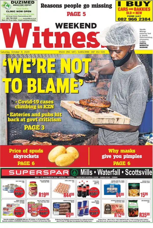 Read full digital edition of Weekend Witness newspaper from South Africa