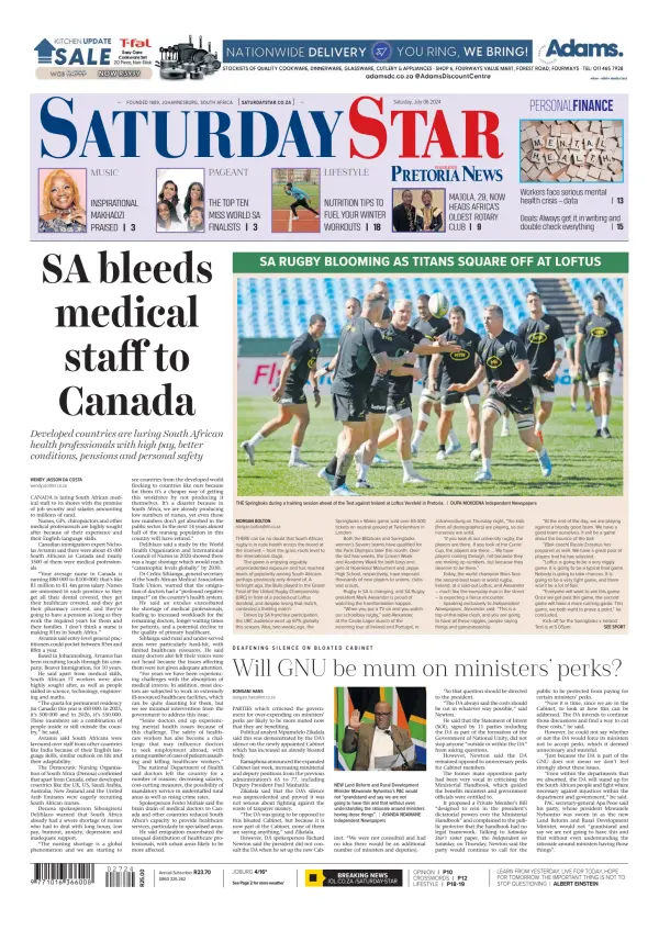 Read full digital edition of Saturday Star newspaper from South Africa