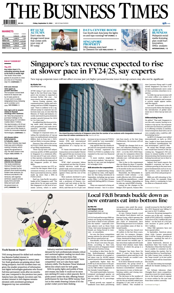 Read full digital edition of The Business Times newspaper from Singapore