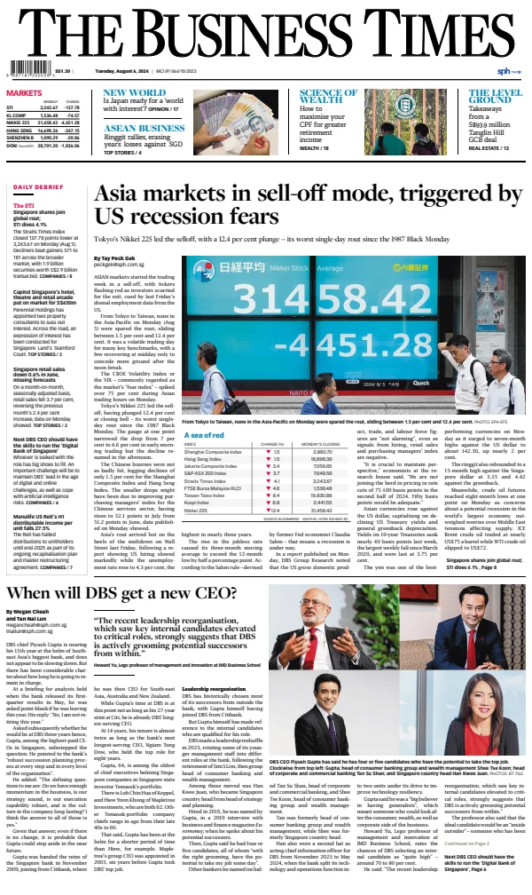 Read full digital edition of The Business Times newspaper from Singapore