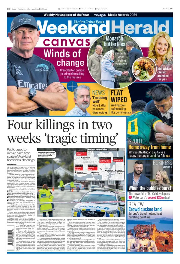 Read full digital edition of Weekend Herald (New Zealand) newspaper from New Zealand