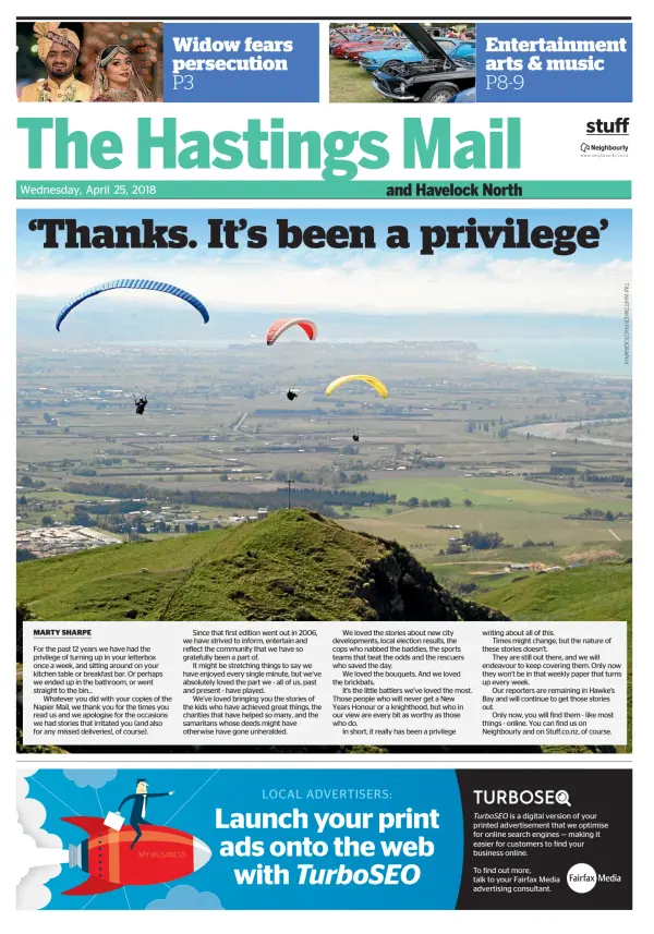 Read full digital edition of The Hastings Mail newspaper from New Zealand