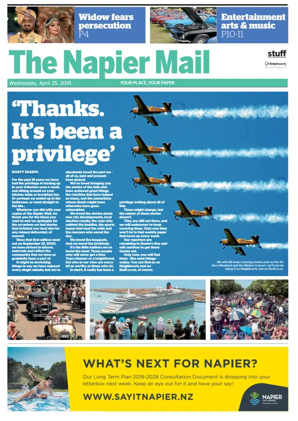 Read full digital edition of The Napier Mail newspaper from New Zealand