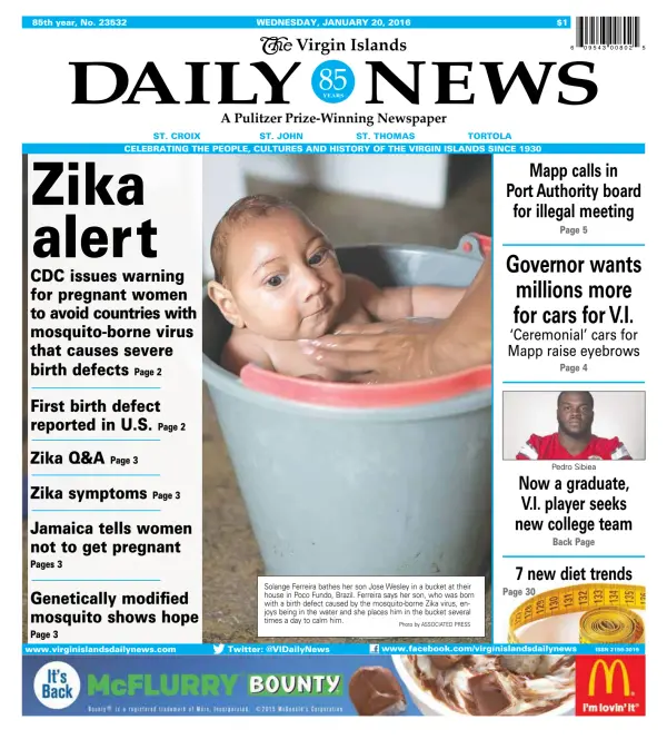 Read full digital edition of The Virgin Islands Daily News newspaper from Virgin Islands