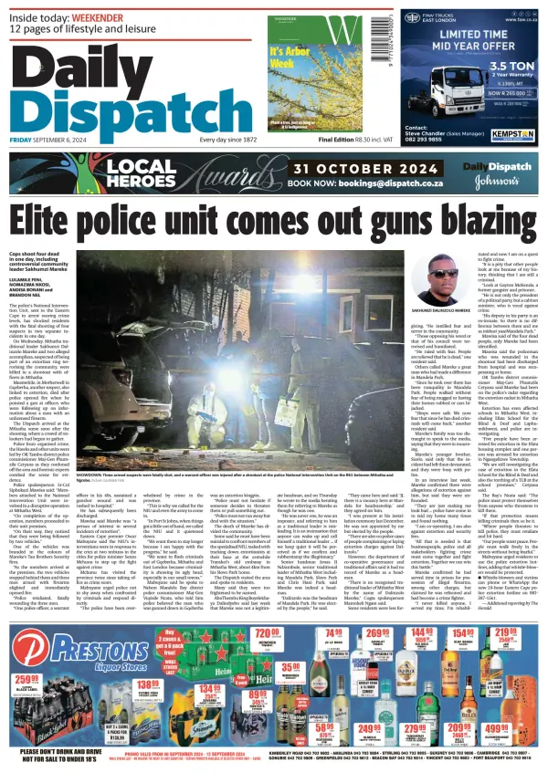 Read full digital edition of Daily Dispatch newspaper from South Africa