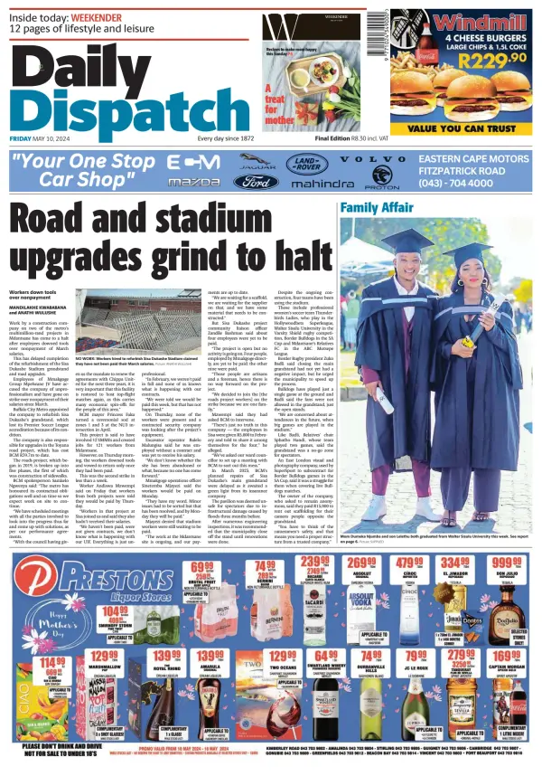 Read full digital edition of Daily Dispatch newspaper from South Africa