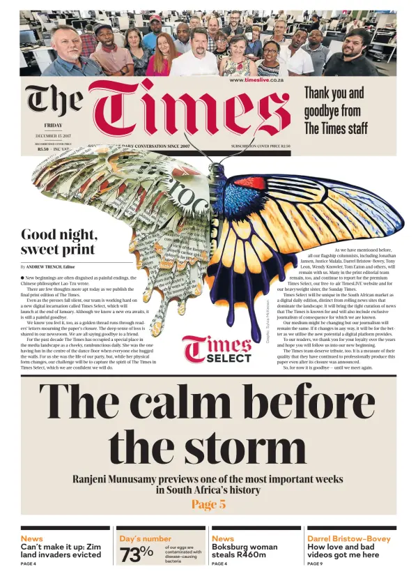 Read full digital edition of The Times (South Africa) newspaper from South Africa