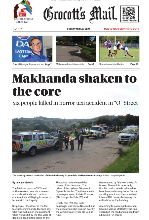 Read full digital edition of Grocott's Mail newspaper from South Africa