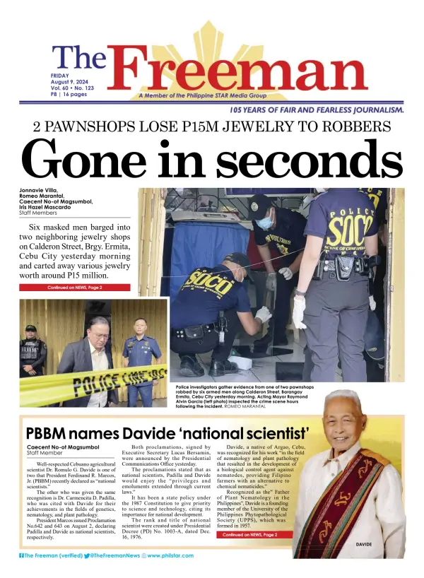 Read full digital edition of The Freeman newspaper from Philippines