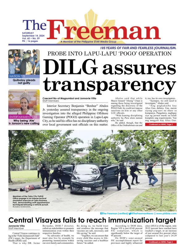 Read full digital edition of The Freeman newspaper from Philippines