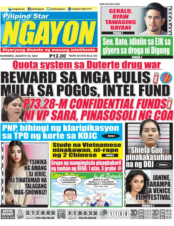 Read full digital edition of Pilipino Star Ngayon newspaper from Philippines