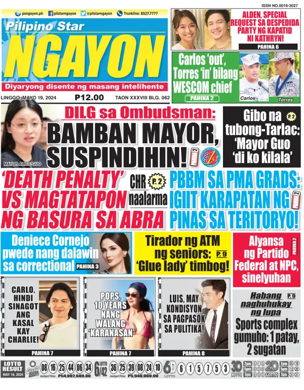 Read full digital edition of Pilipino Star Ngayon newspaper from Philippines