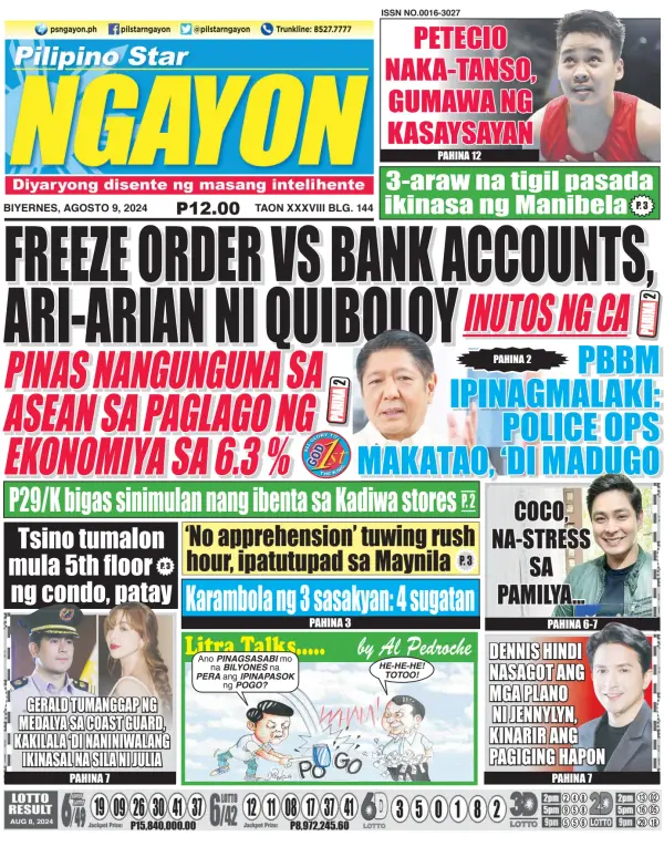 Read full digital edition of Pilipino Star Ngayon newspaper from Philippines