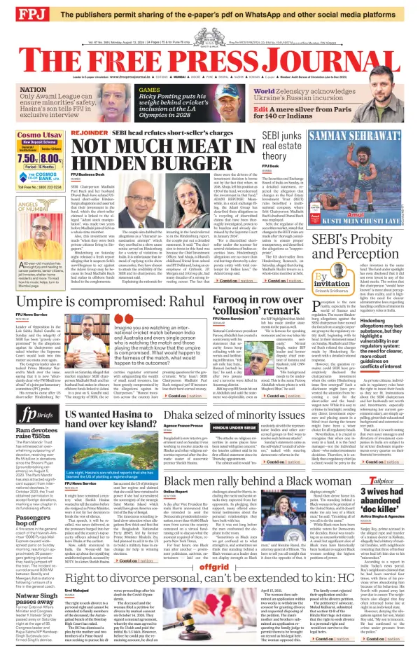 Read full digital edition of The Free Press Journal newspaper from India