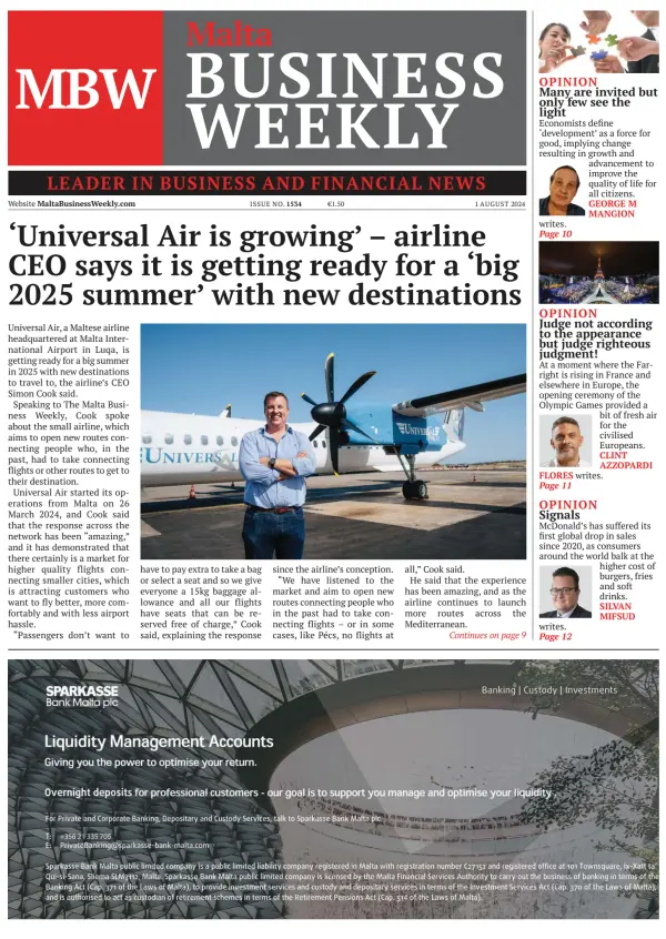 Read full digital edition of The Malta Business Weekly newspaper from Malta